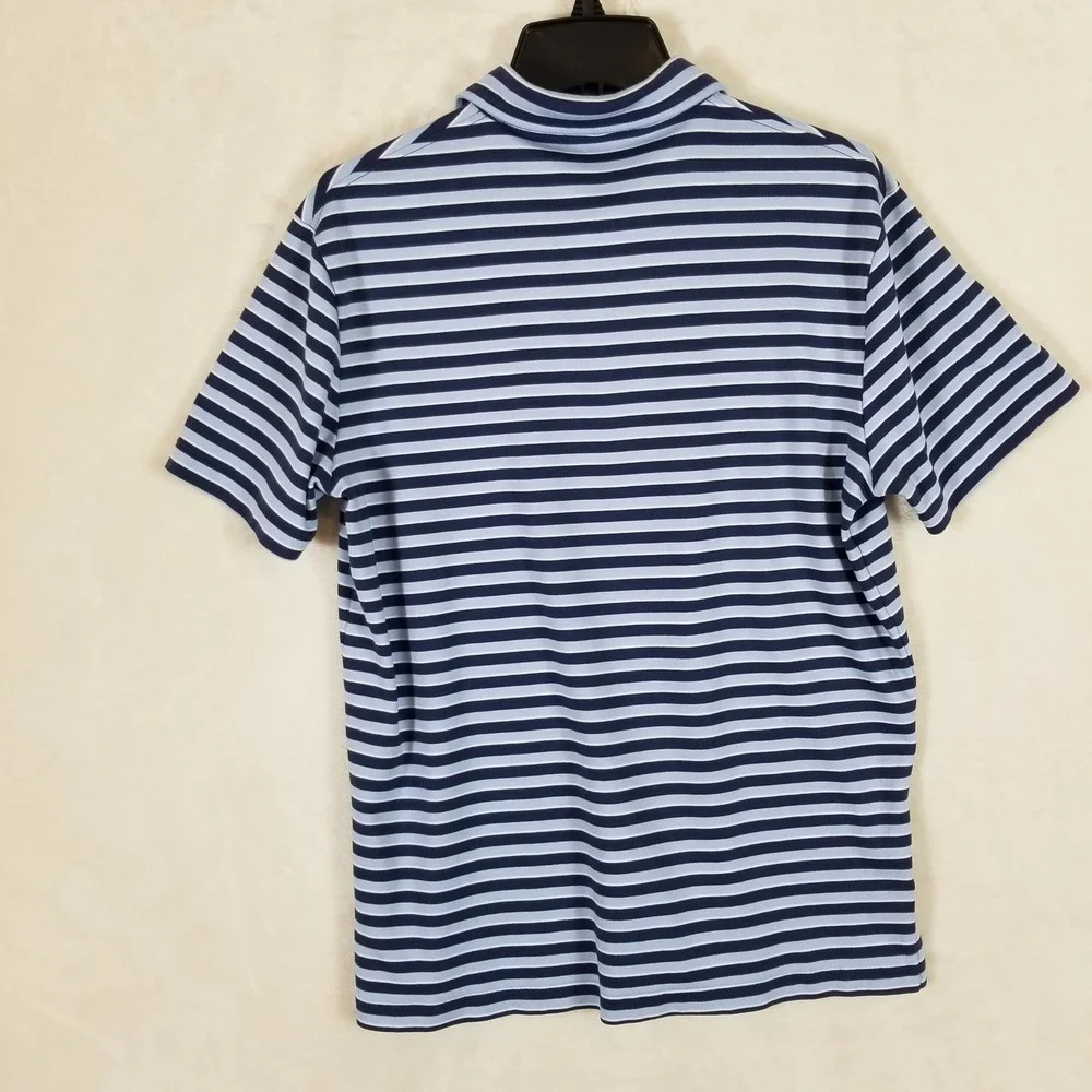 Polo Ralph Lauren Polo Shirt Mens Small Blue Striped Short Sleeve Cotton Pony